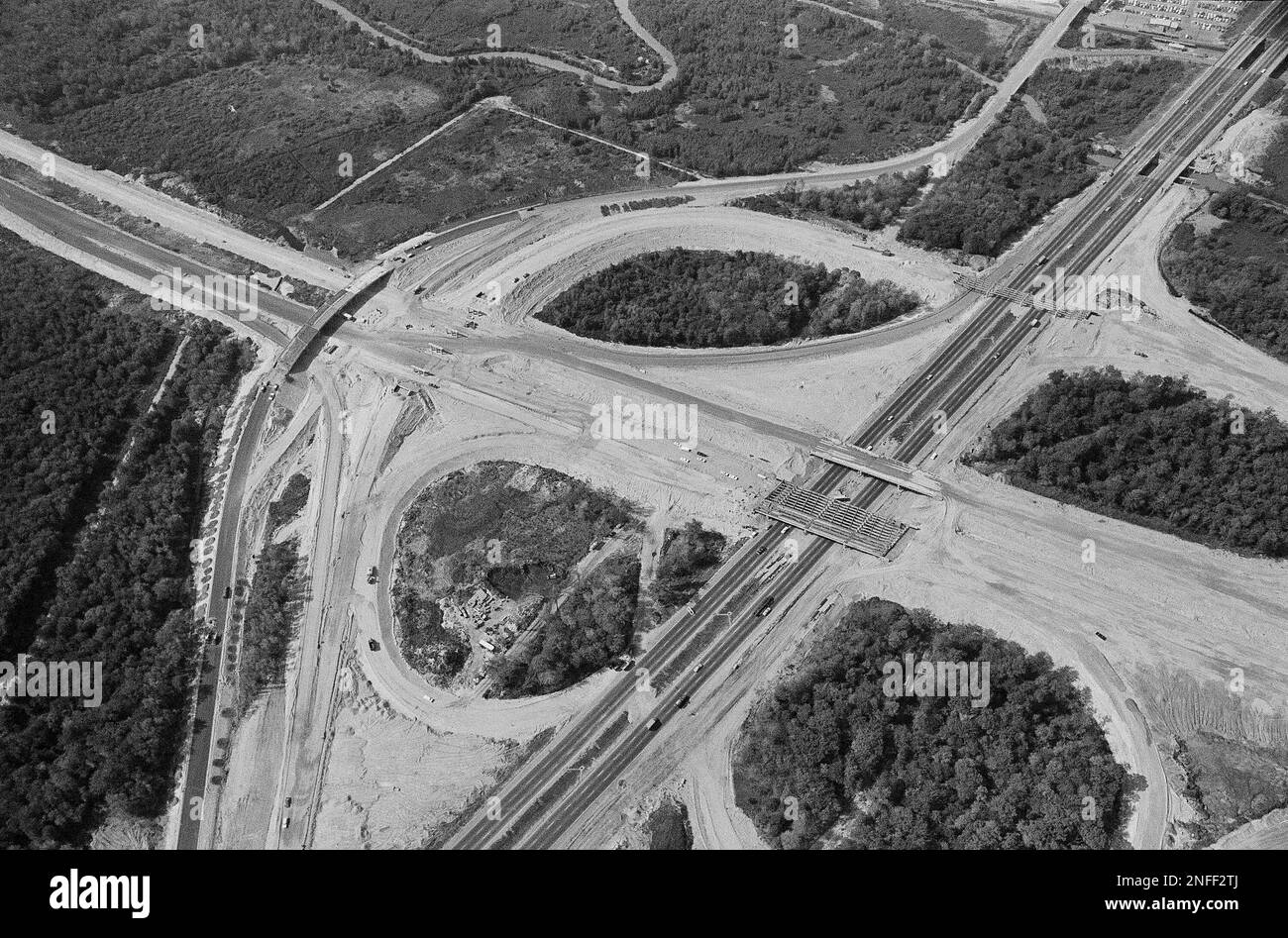 Huge interchange under construction in Canton, Mass., where Intestate ...