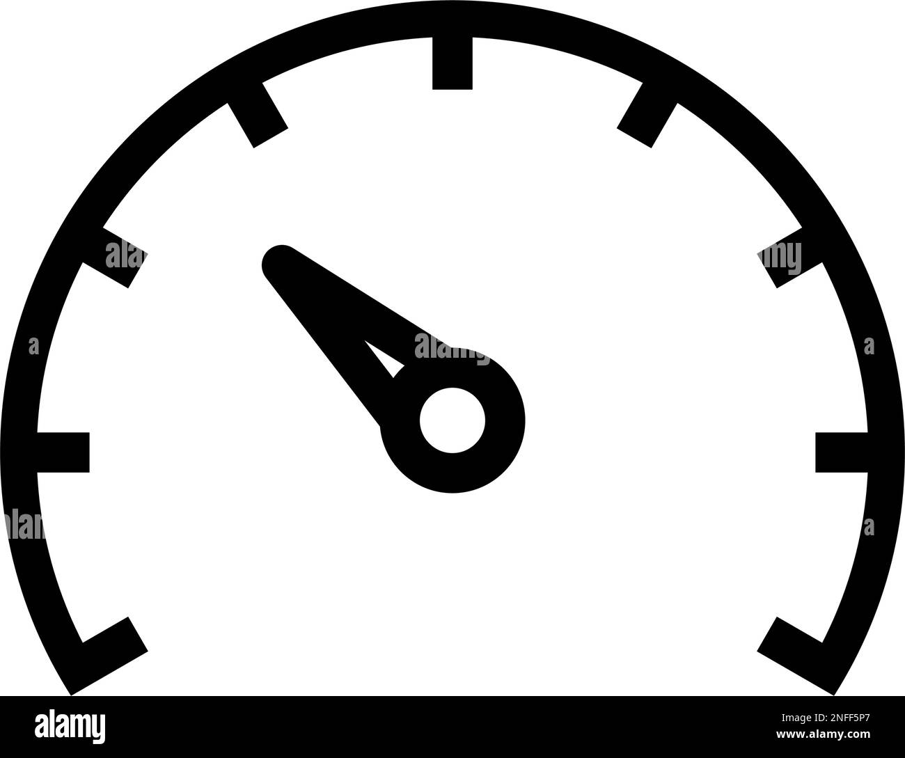 Simple speedometer icon. Tachometer. Editable vector Stock Vector Image