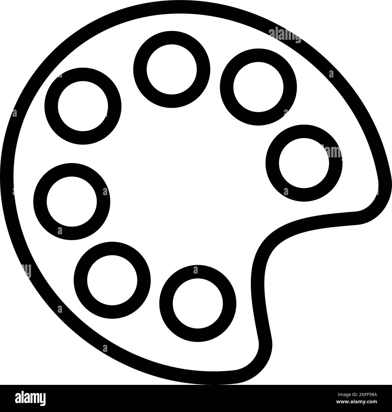 Simple paint palette icon. Art icon. Editable vector Stock Vector Image