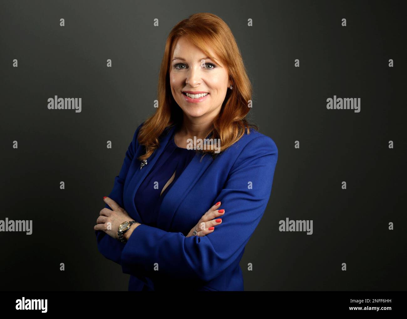 Studio headshot portrait of Ash Regan MSP, First Minister SNP Candidate Stock Photo