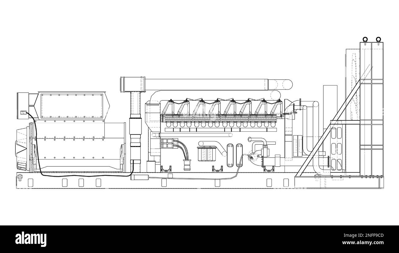 Large industrial diesel generator Stock Photo Alamy