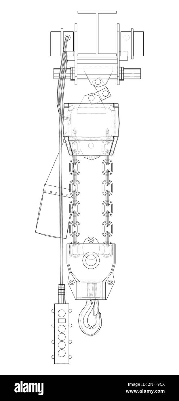 Winch or lifting machine concept outline Stock Photo Alamy