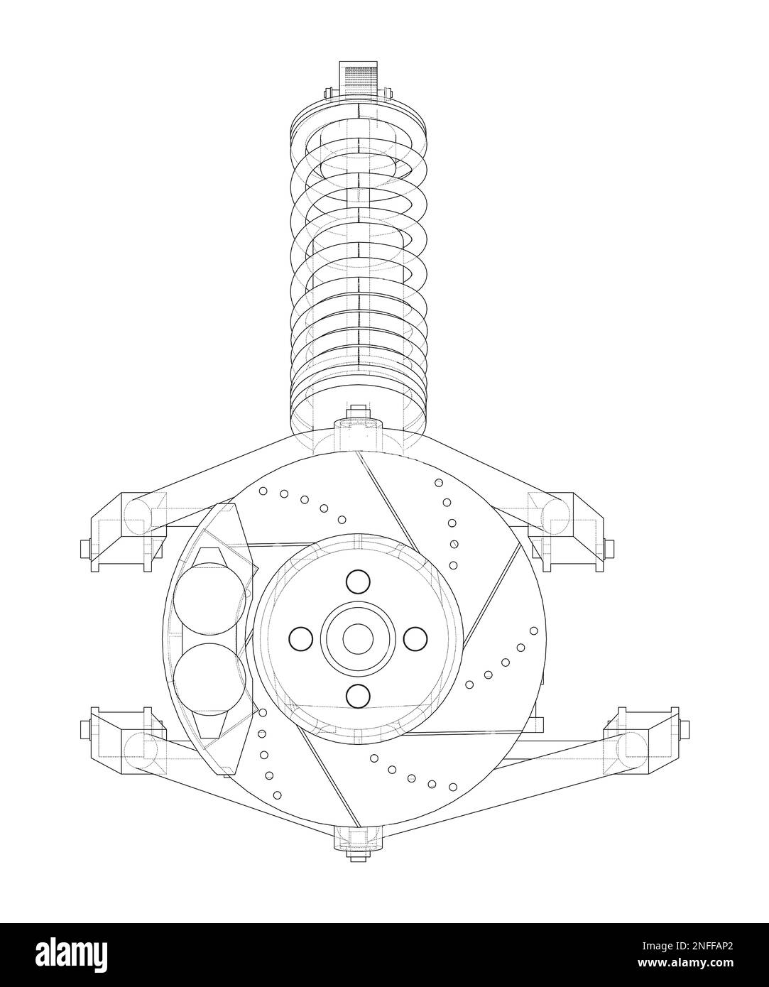 Car suspension with shock absorber Stock Photo Alamy