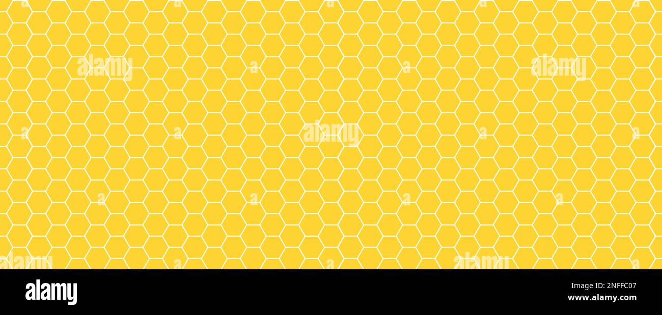 Honeycomb seamless pattern background. Honey hexagon texture. Vector illustration Stock Vector