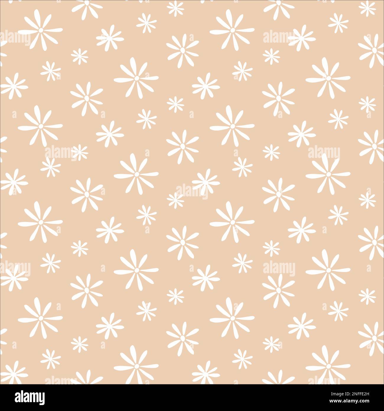 Seamless pattern with daisy flower Stock Vector