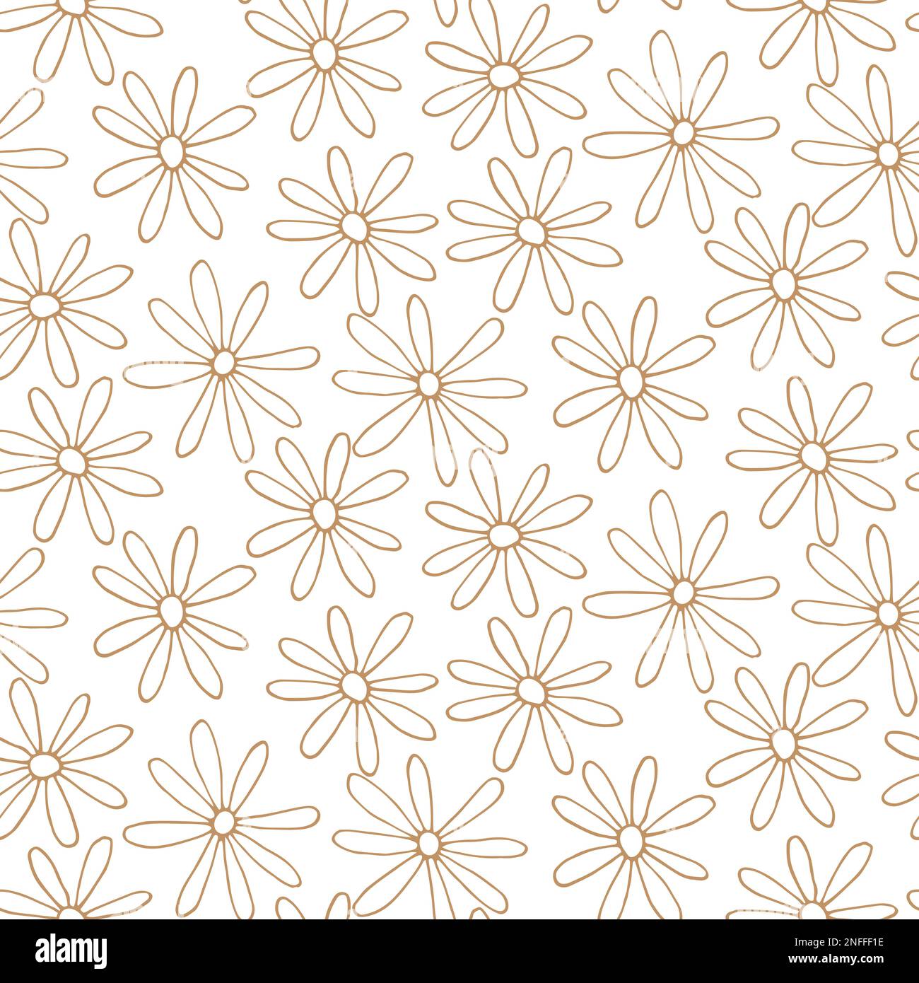 Seamless pattern with daisy flower Stock Vector