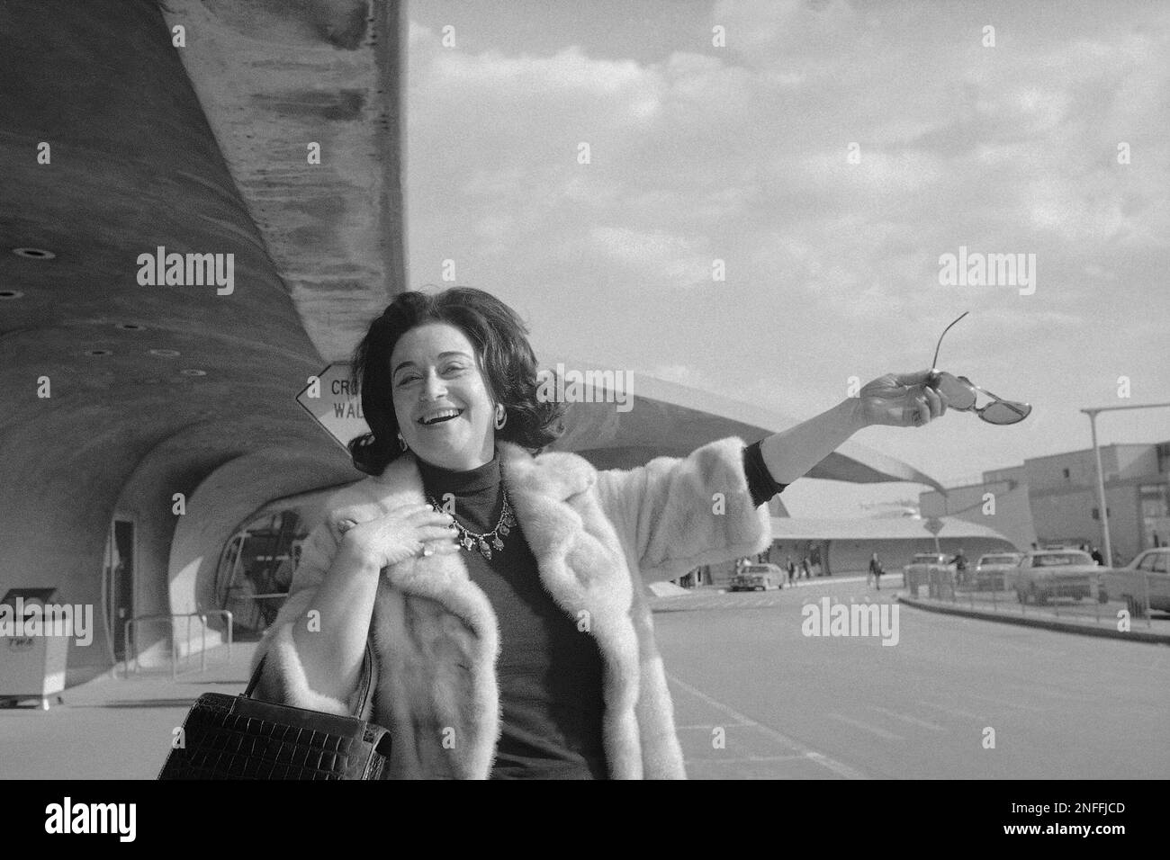 Turkish singer Leyla Gencer basks in the New York sunshine outside ...