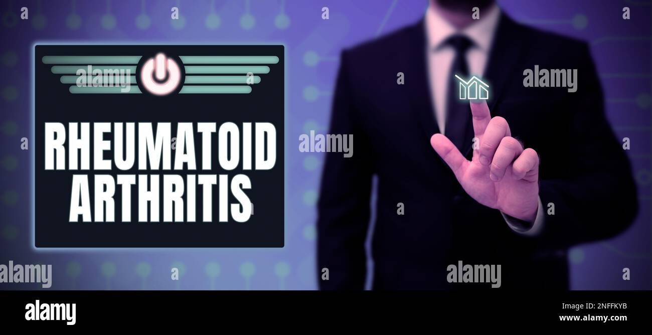 Conceptual caption Rheumatoid Arthritis, Business showcase autoimmune