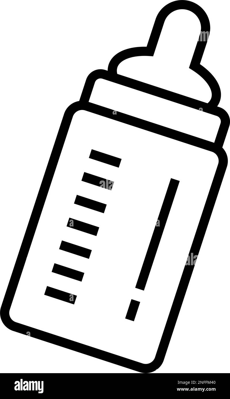 Scaled baby bottle icon. Parenting. Editable vector Stock Vector Image