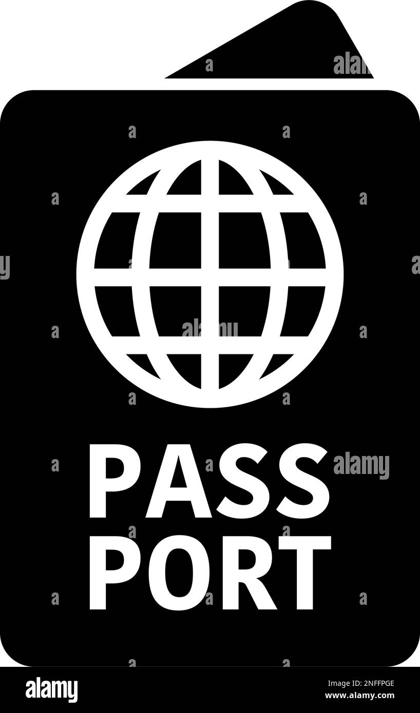 Passport Icon. Travel ID. Editable vector. Stock Vector