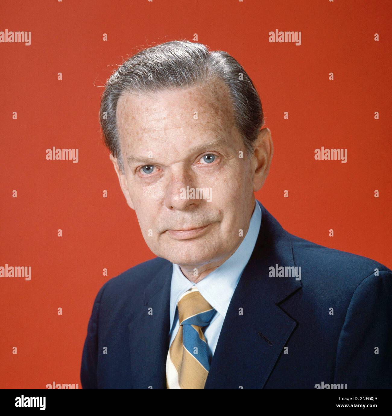 David Brinkley, news commentator shown 1980. (AP Photo Stock Photo Alamy