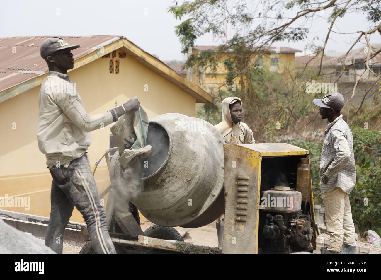Building the Future Men at Work Stock Photo Alamy