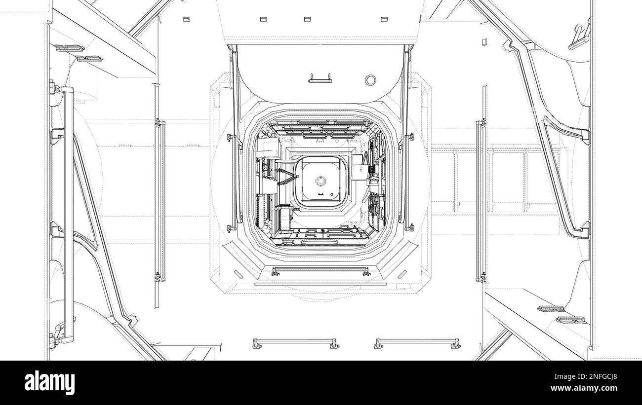 Interior of the space station Stock Photo Alamy