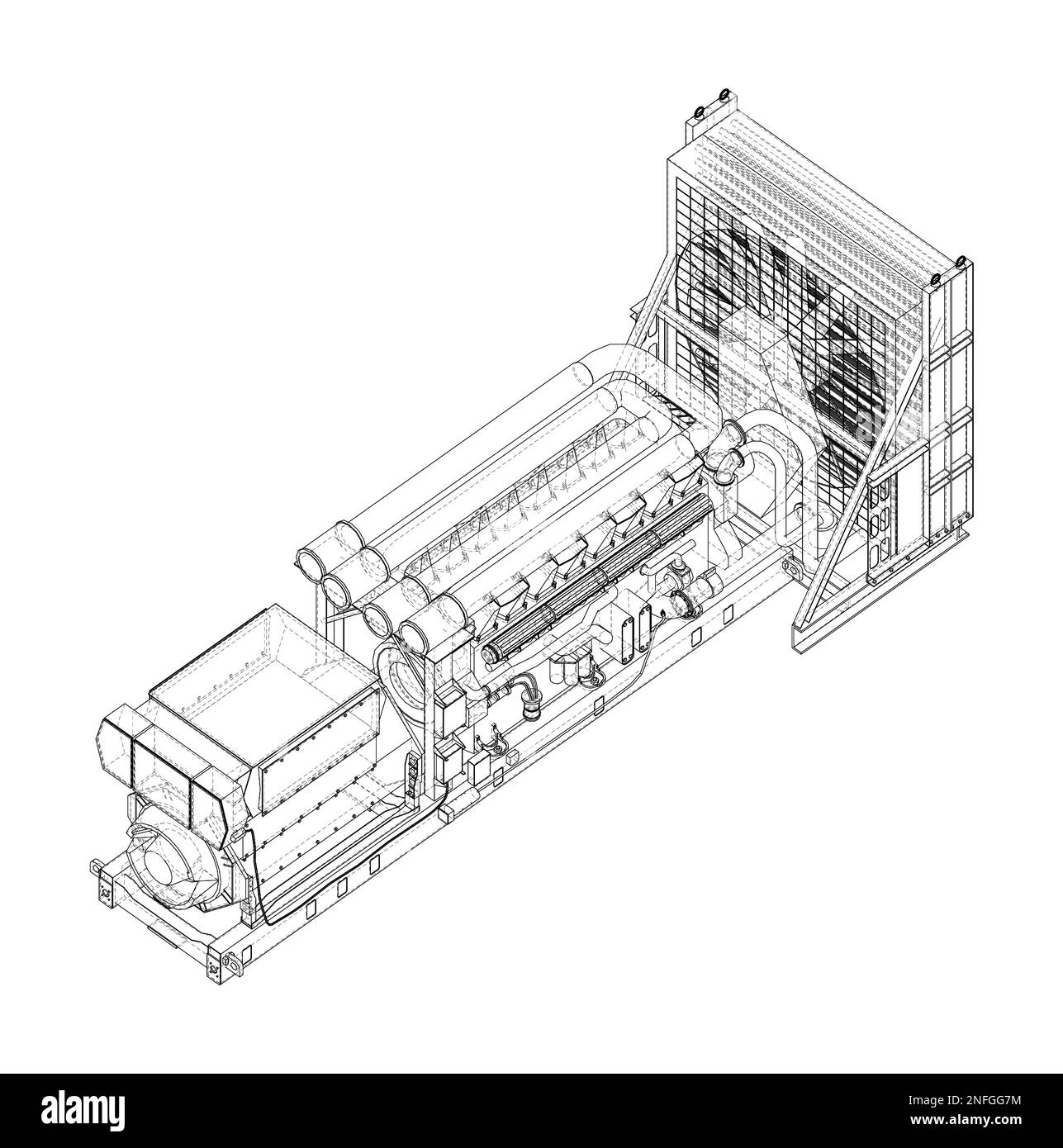 Large industrial diesel generator Stock Photo Alamy