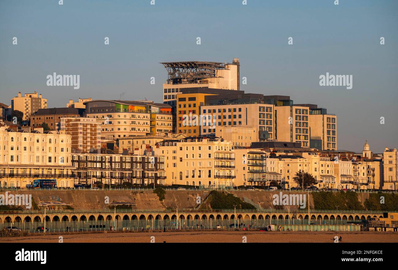Brighton seafront Regency buildings with the Royal Sussex County