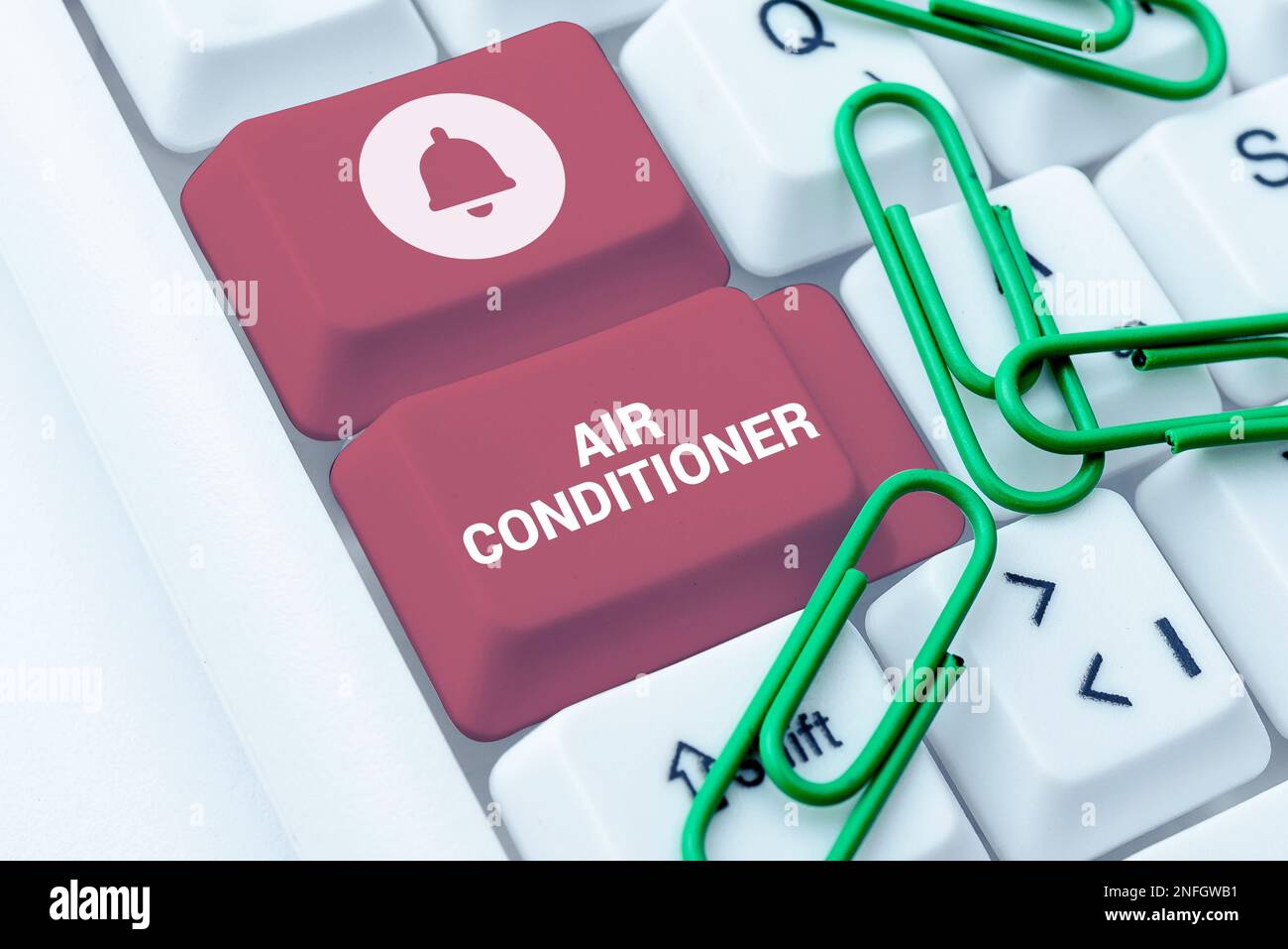 Text sign showing Air Conditioner. Word Written on apparatus for