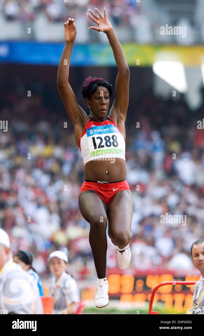 Canada's Tabia Charles, from Pickering, Ont. competes in the
