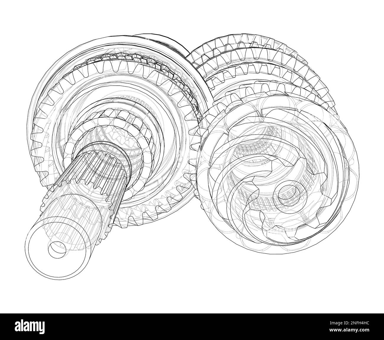 Gearbox car Black and White Stock Photos & Images Alamy