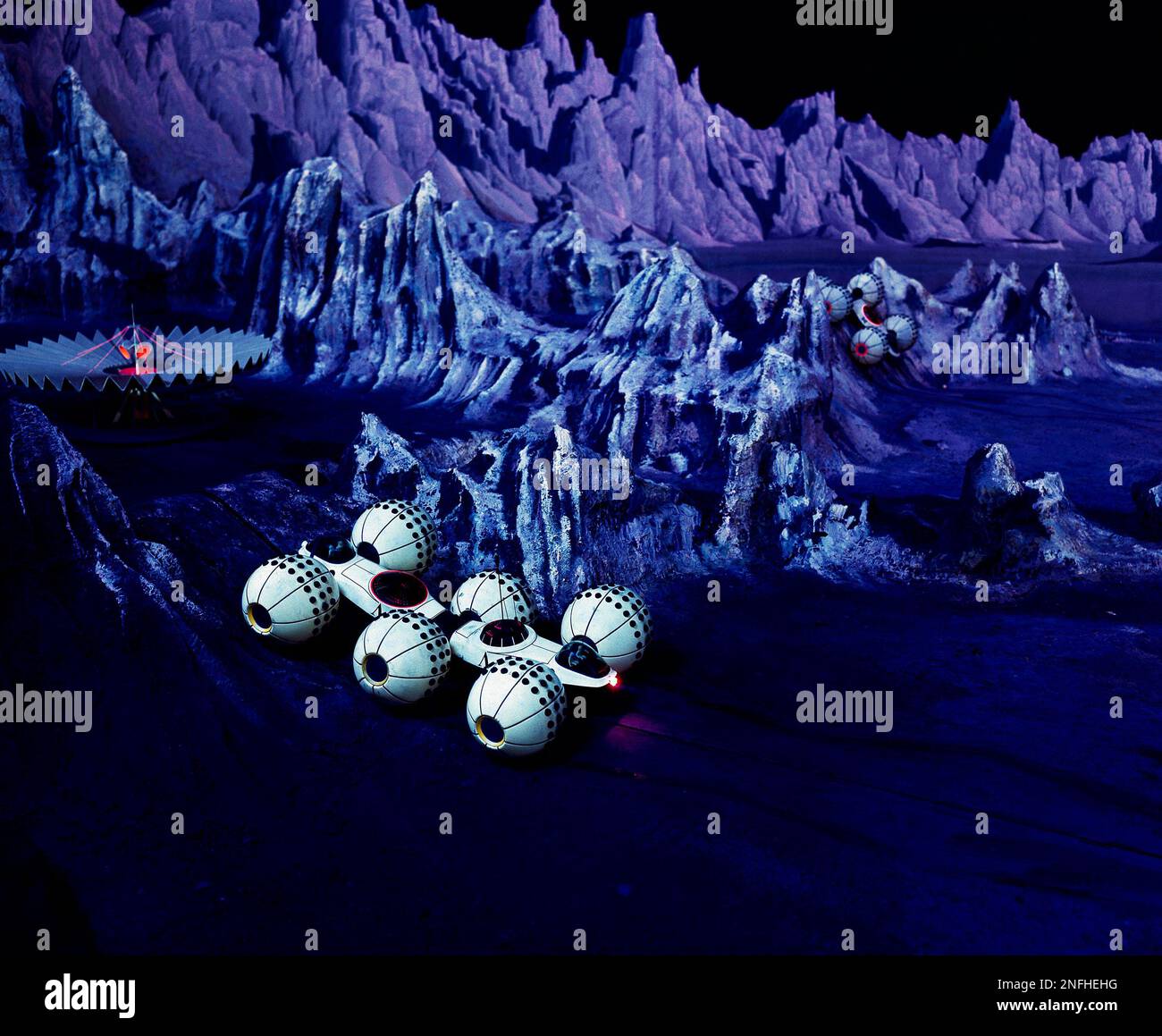 An other-worldly landscape is depicted in this exhibit in the General ...