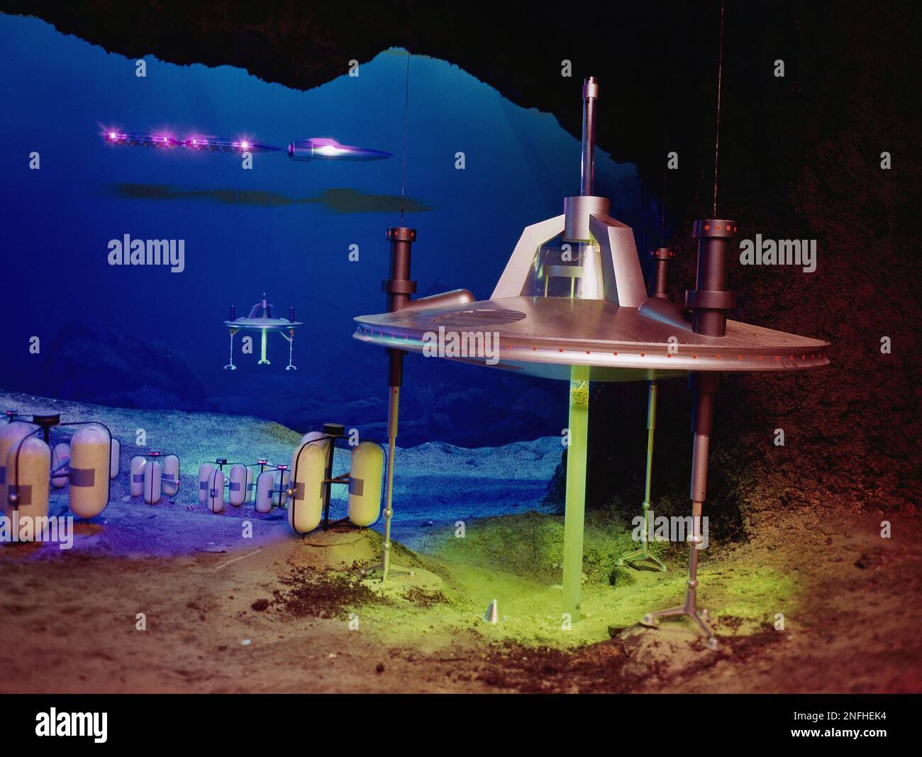 An other-worldly landscape is depicted in this exhibit in the General ...