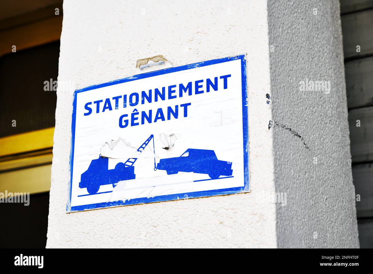 No car parking sign Paris France Stock Photo Alamy