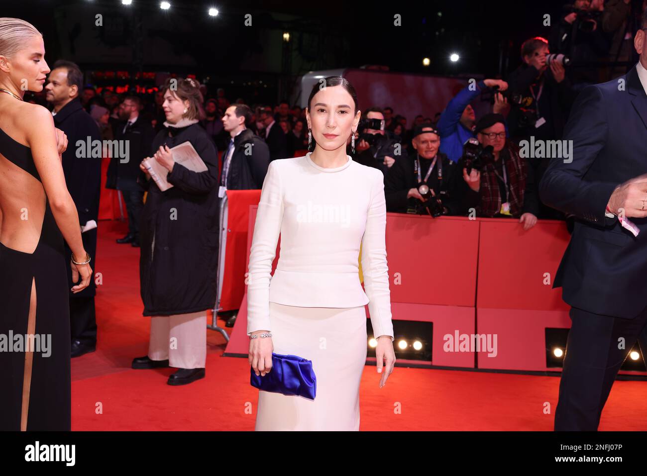 Berlin, Germany. 17th Feb, 2023. The actress Sibel Kekilli comes to the  opening of the Berlinale. The first film to be shown is the comedy 