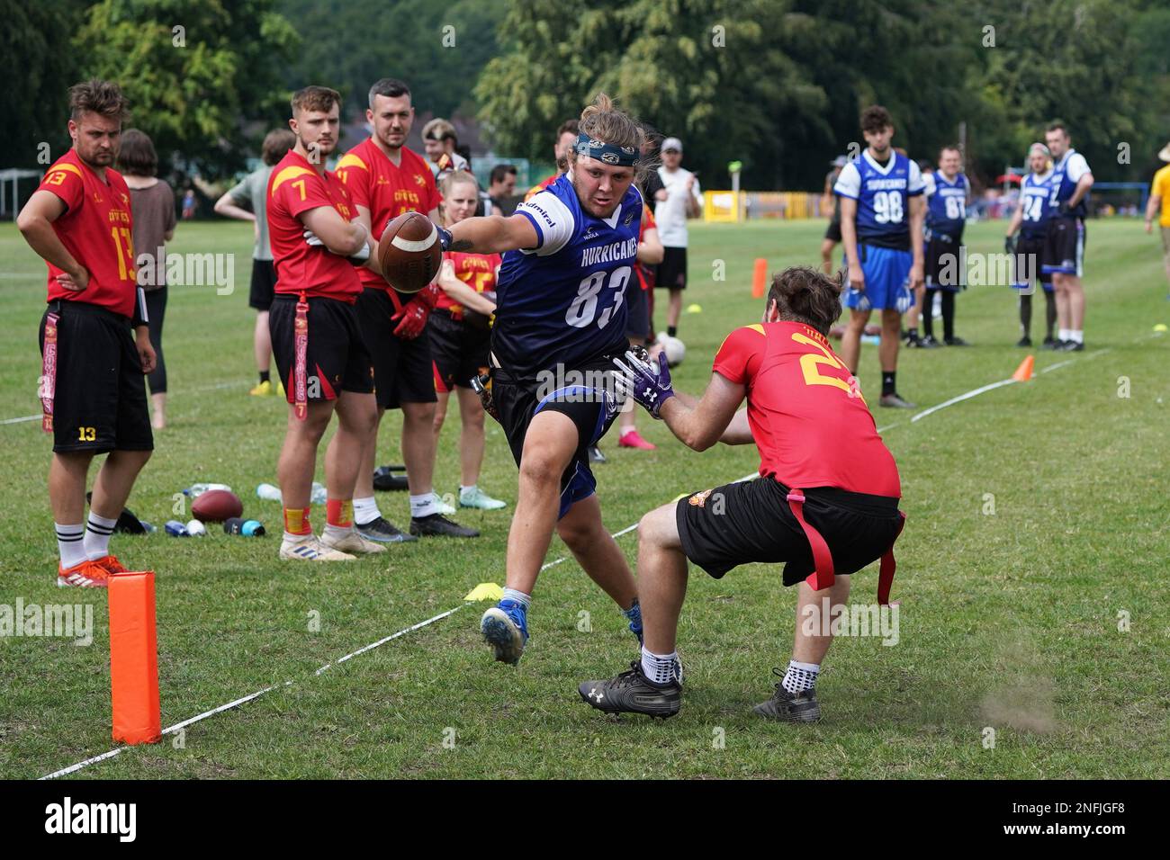 Welsh Bowl 2022 American Flag Football in South Wales Stock Photo Alamy