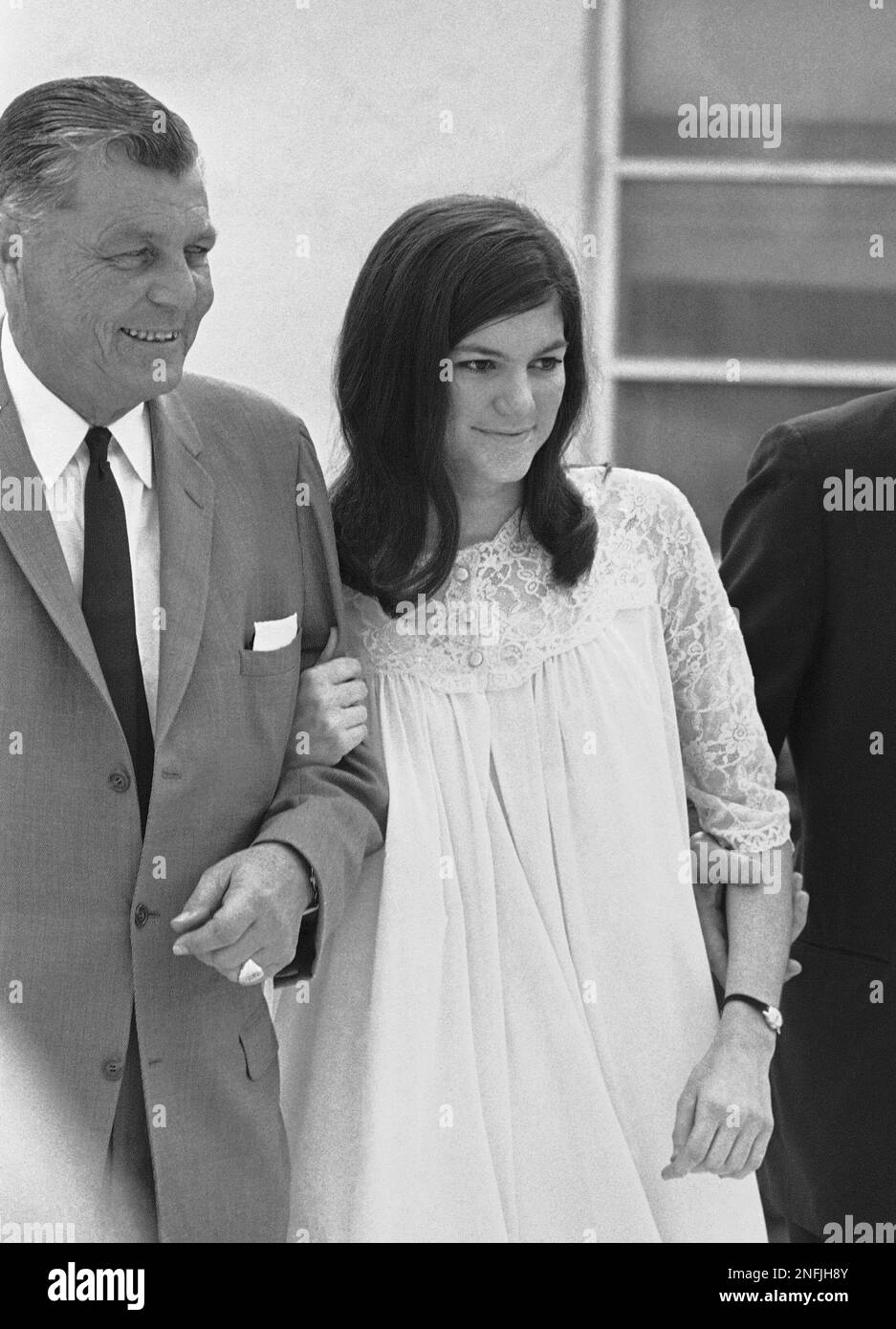 Barbara Jane Mackle and her father, Robert Mackle, posed briefly for