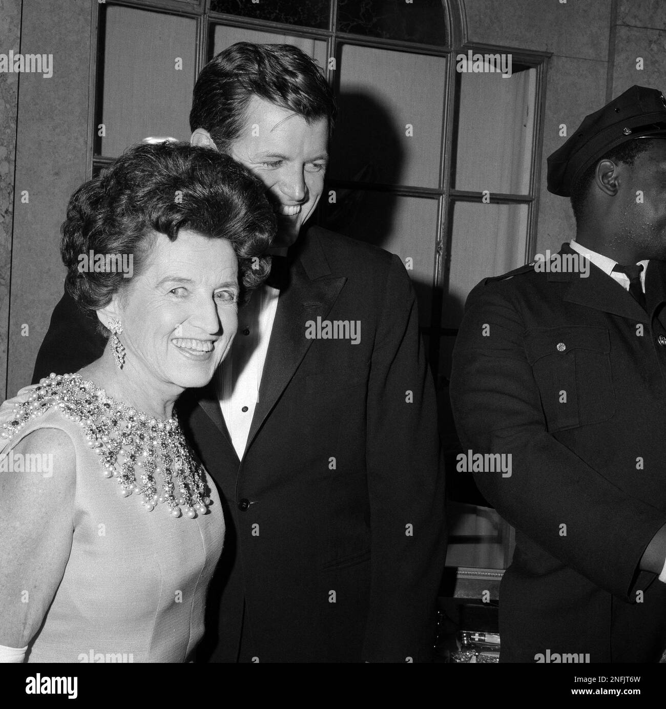 Mrs. Rose Kennedy and her son Sen. Edward Kennedy as they arrive at a ...