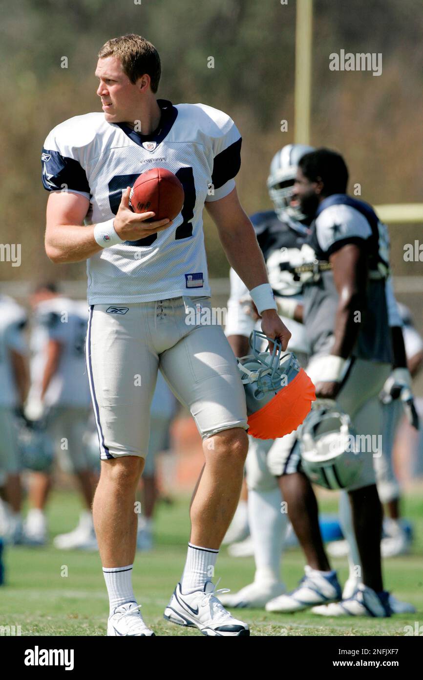 Dallas Cowboys long snapper L.P. LaDouceur (91) warms up prior to