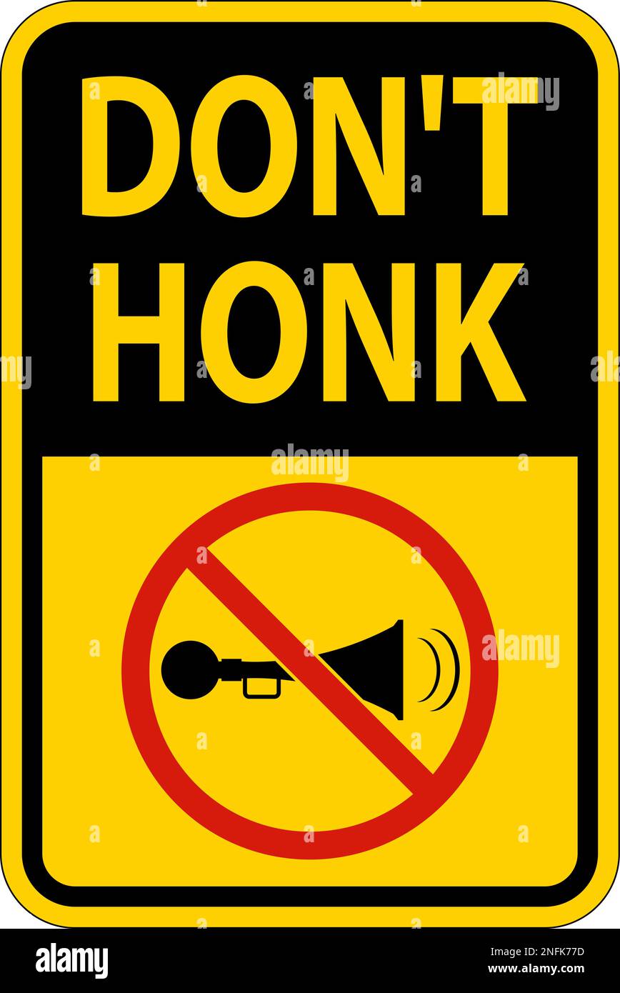 No Honking Sign Don't Honk On White Background Stock Vector Image & Art