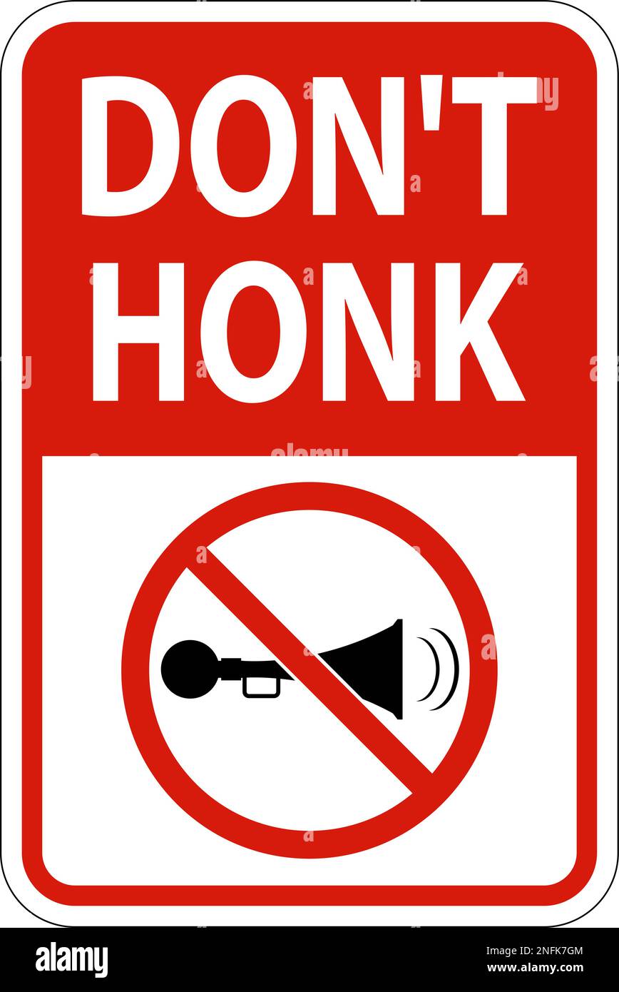 No Honking Sign Don't Honk On White Background Stock Vector Image & Art