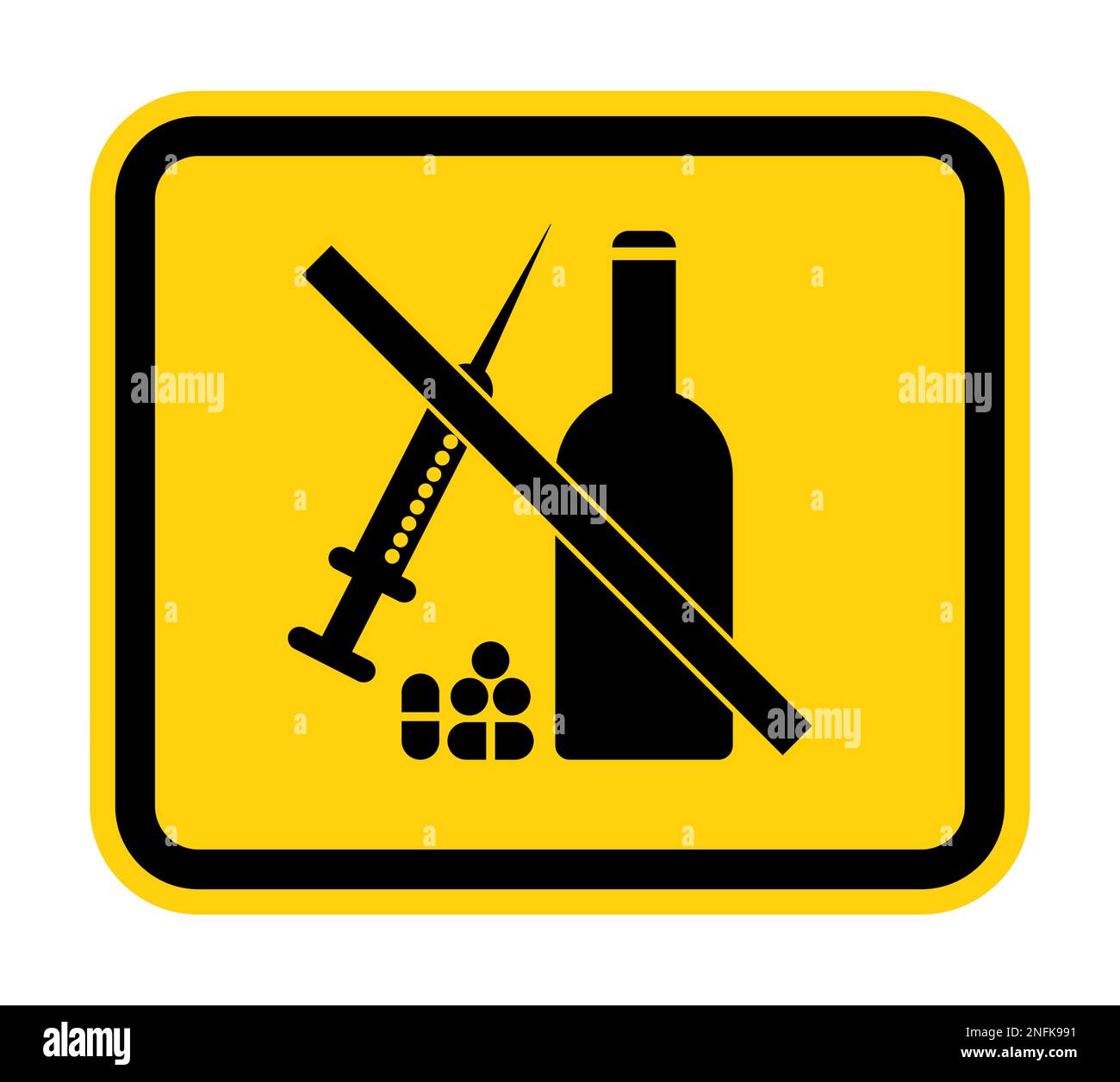Notice Sign Drug Free Zone Stock Vector Image & Art Alamy
