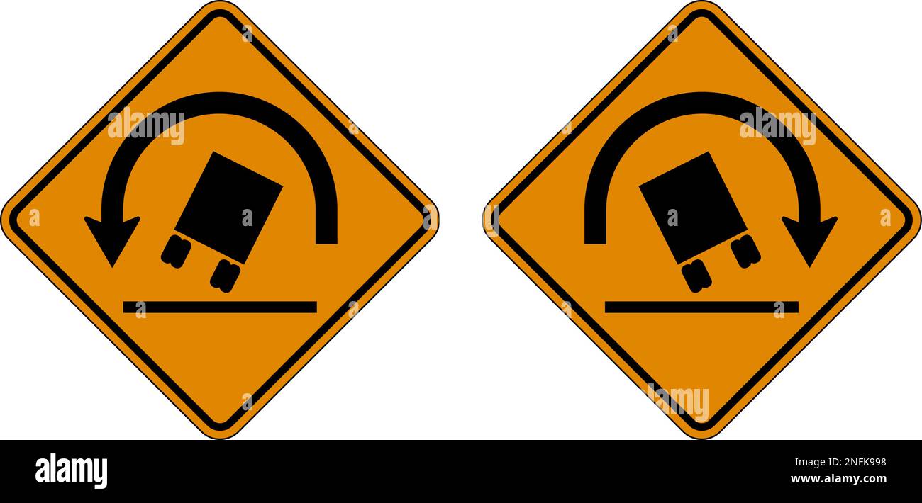 Traffic Sign, Truck Rollover Warning Sign Stock Vector Image & Art - Alamy