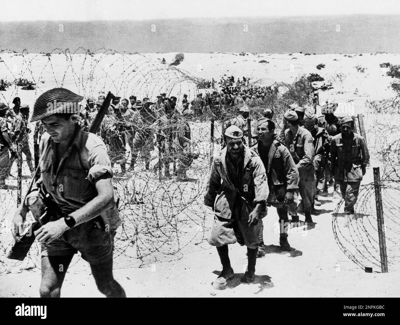 Italian war prisoners captured in the El Alamein, Aug. 7, 1942, area ...
