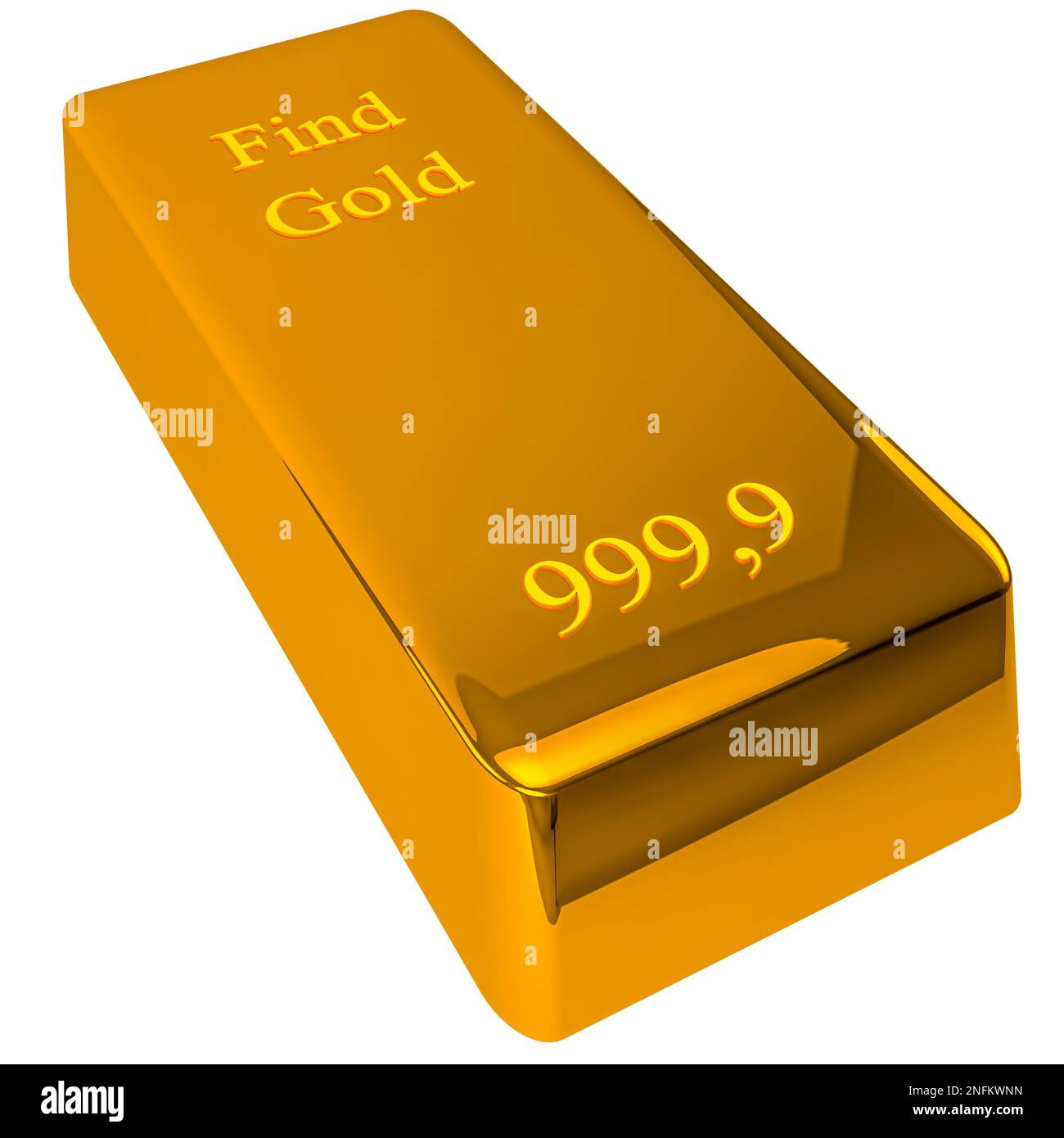 Illustration of gold bank bullions. Business and finance concept. 3d