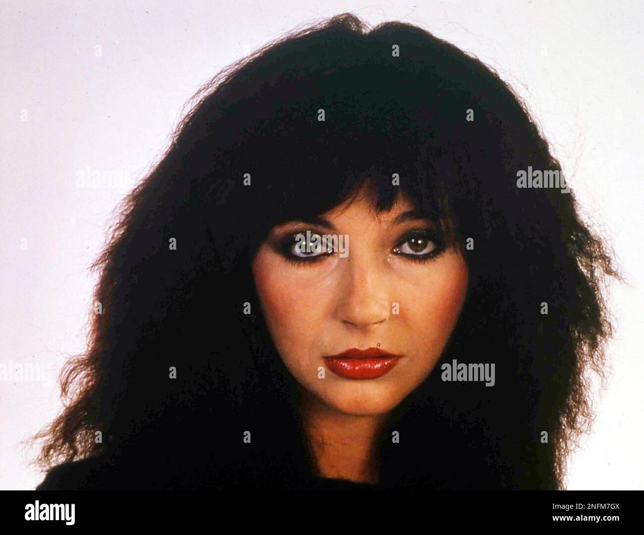 Leading British female pop singer Kate Bush, in London, England, April