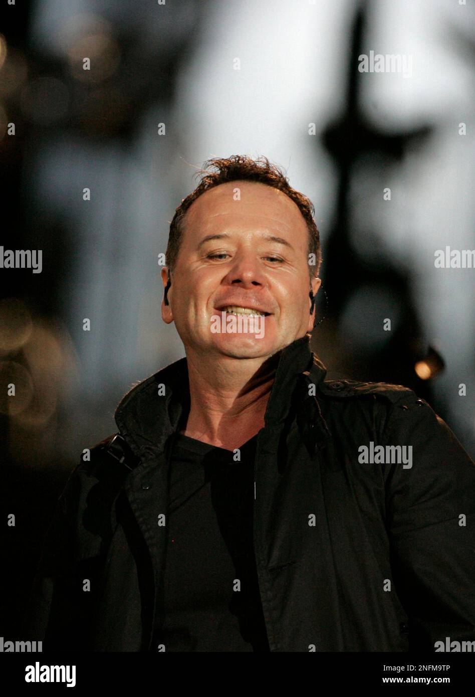Jim Kerr of the British band Simple Minds performs at the 46664 charity