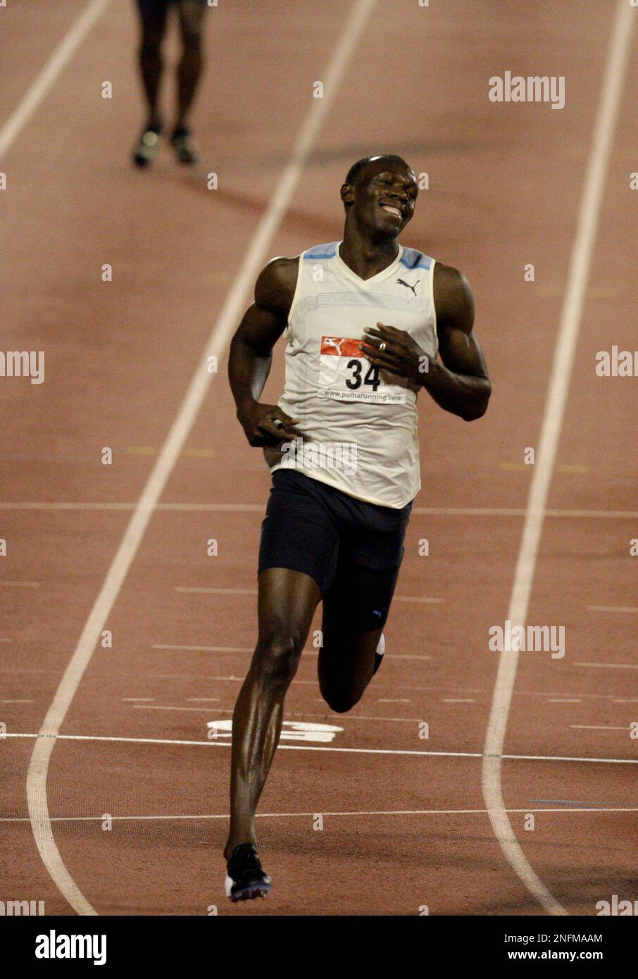 World record holder Usain Bolt wins the 100 meters final during the