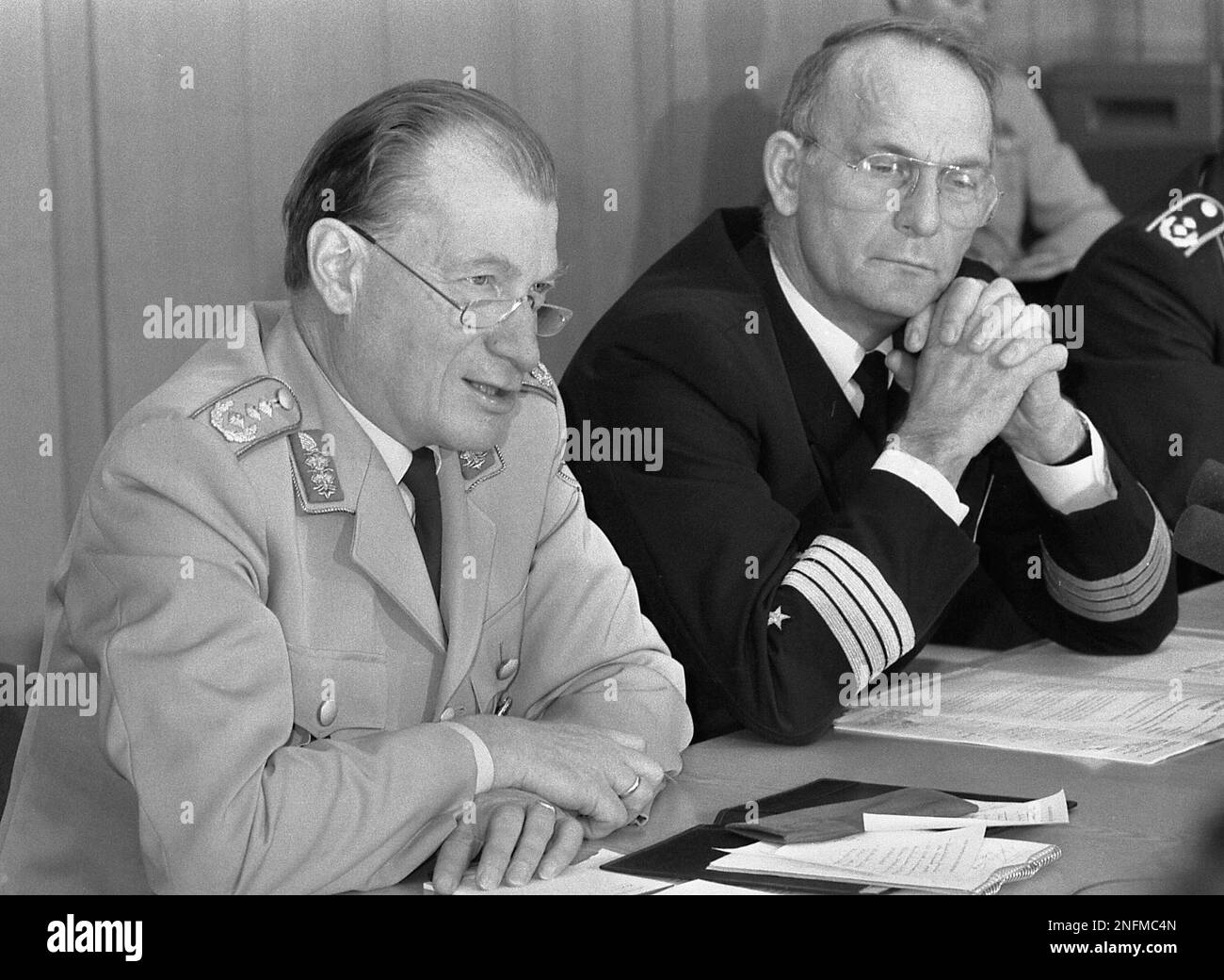 Lieutenant General HansHenning von Sandrart, left and Captain Ulrich