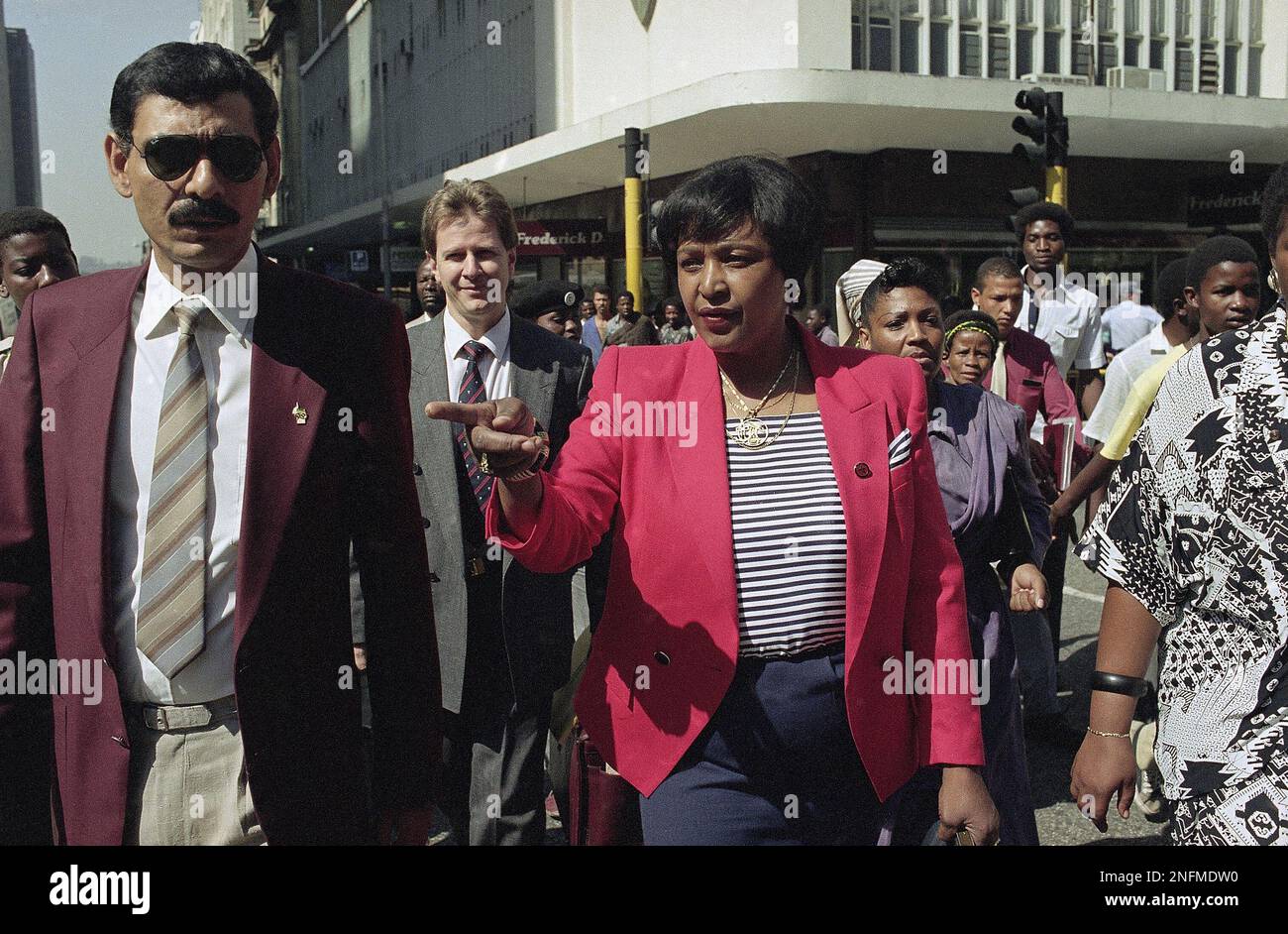Winnie Mandela, wife of African National Congress leader Nelson Mandela
