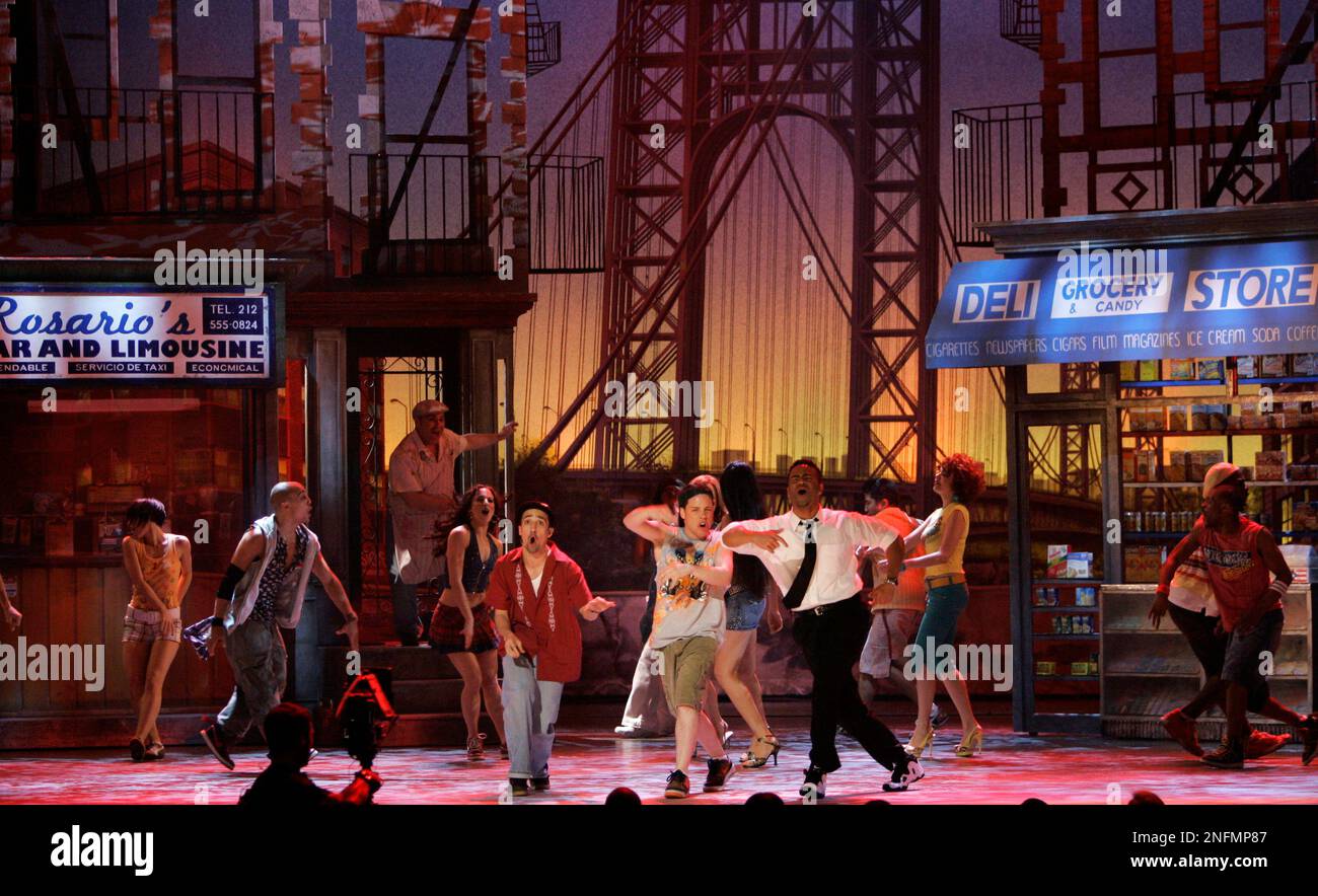 The cast of the Broadway musical, "In the Heights," performs at the ...