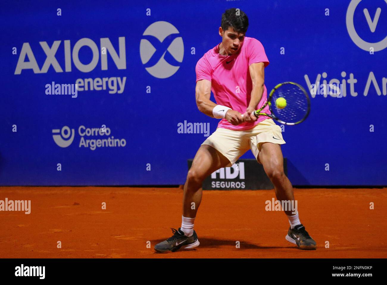 Carlos Alcaráz Tenista Español en el ATP de Buenos Aires Stock Photo