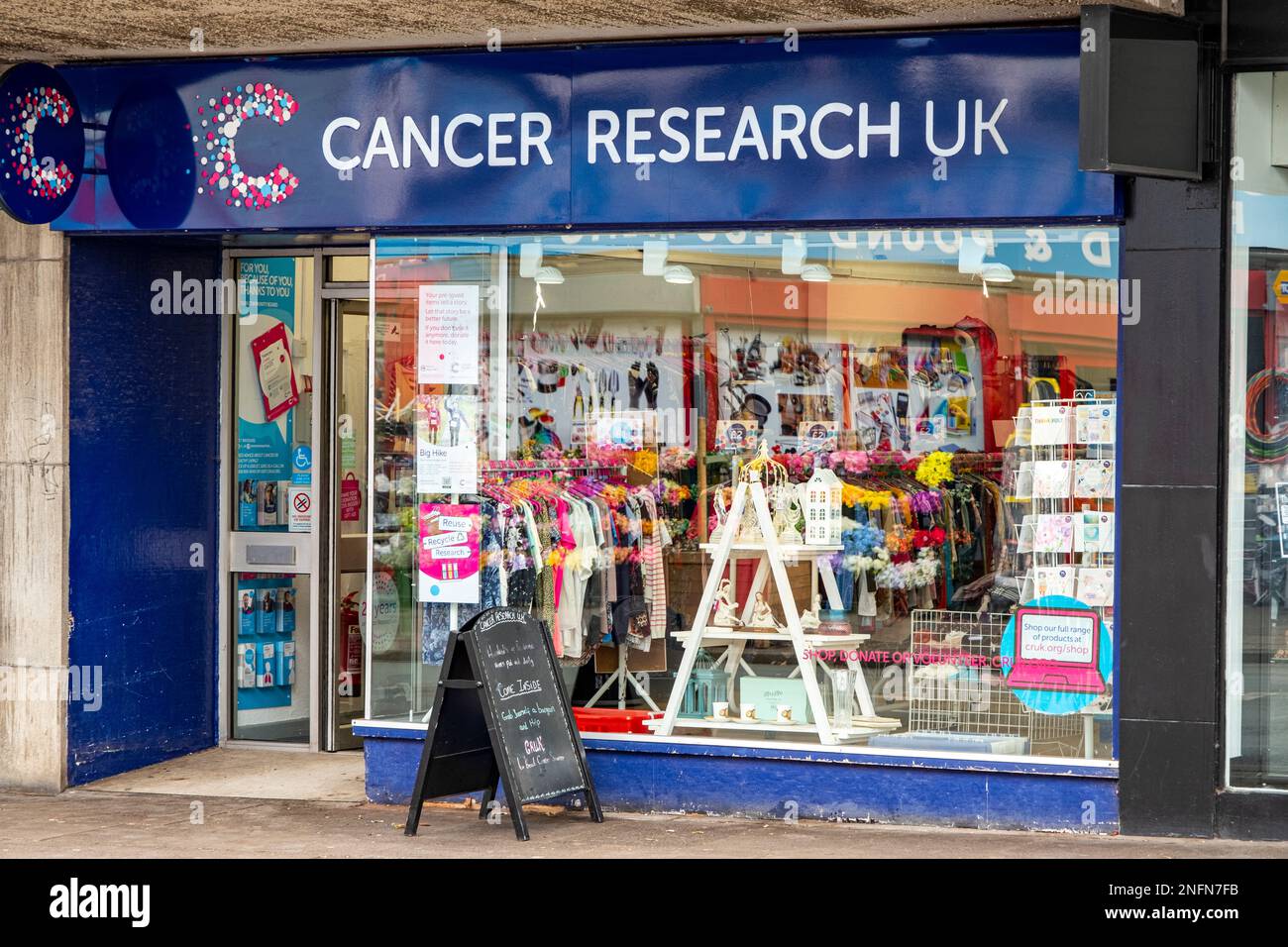 Cancer Research UK charity shop in Crewe Cheshire UK Stock Photo