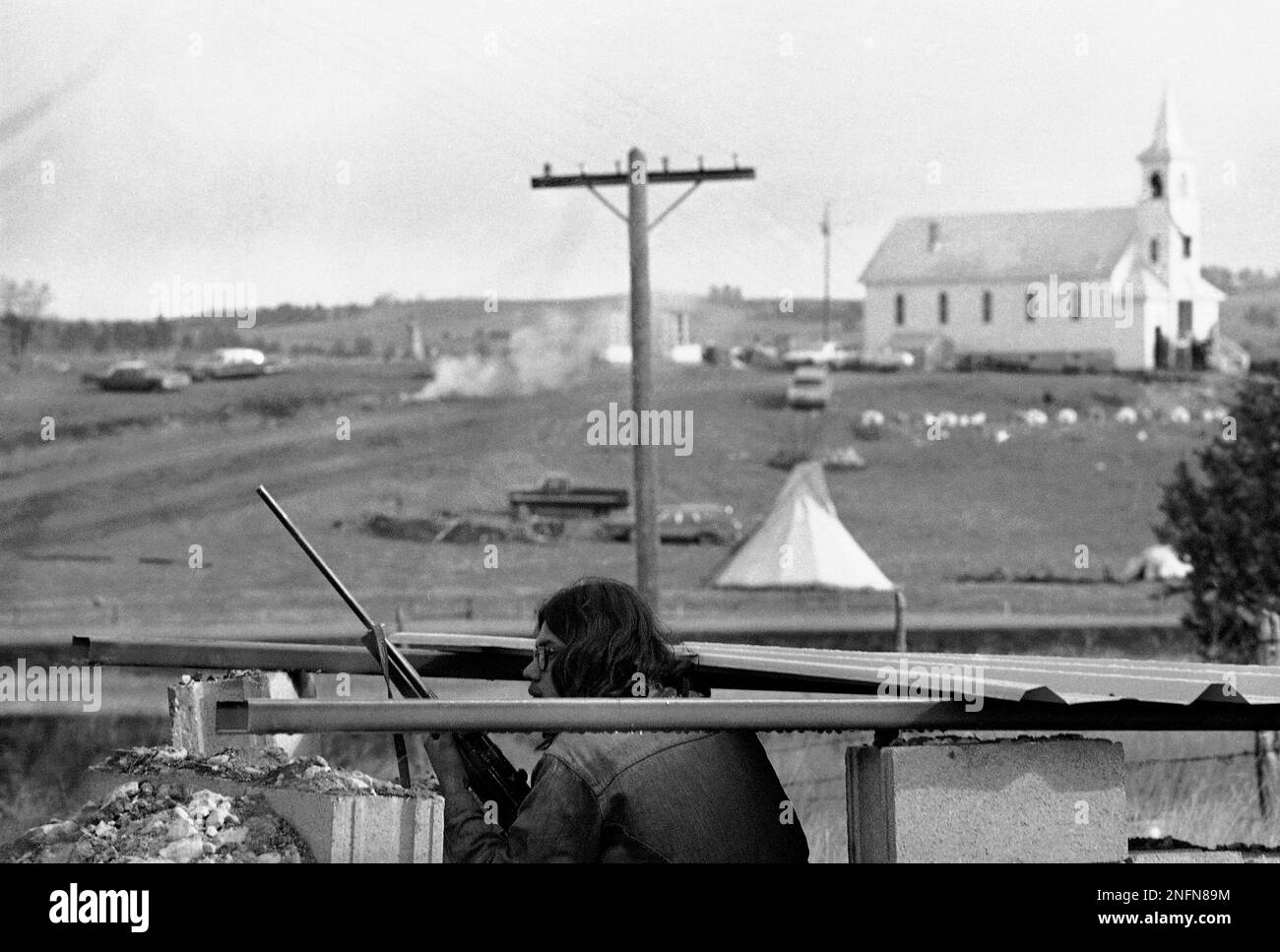 Indians on the Pine Ridge Indian Reservation at Wounded Knee, S.D