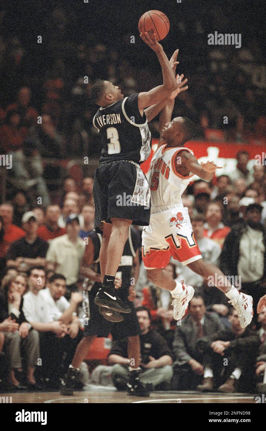 Georgetown's Allen Iverson shoots over St. John's Maurice