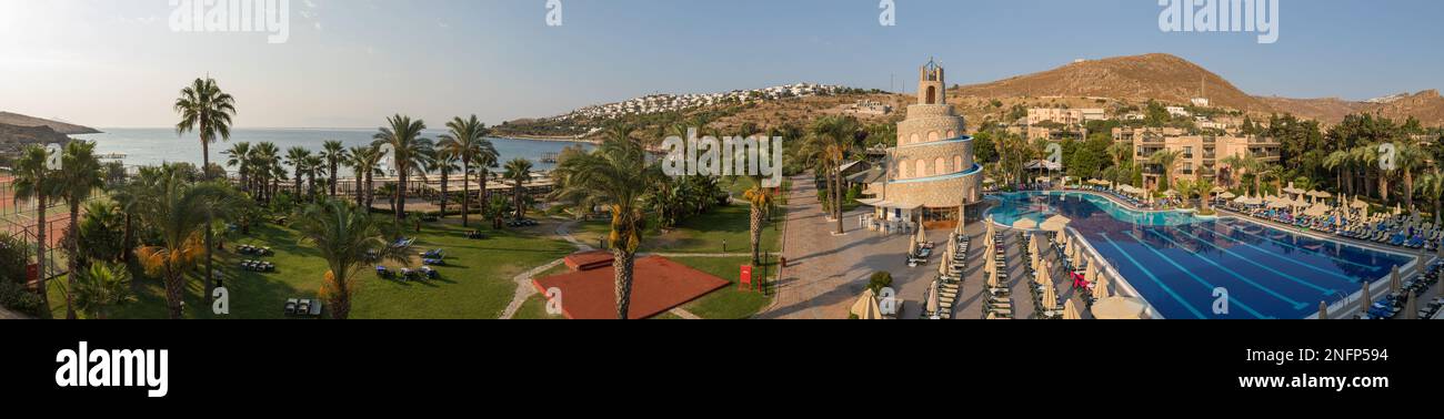 panorama of Bagla, Turkey, taken from Bodrum imperial hotel Stock Photo