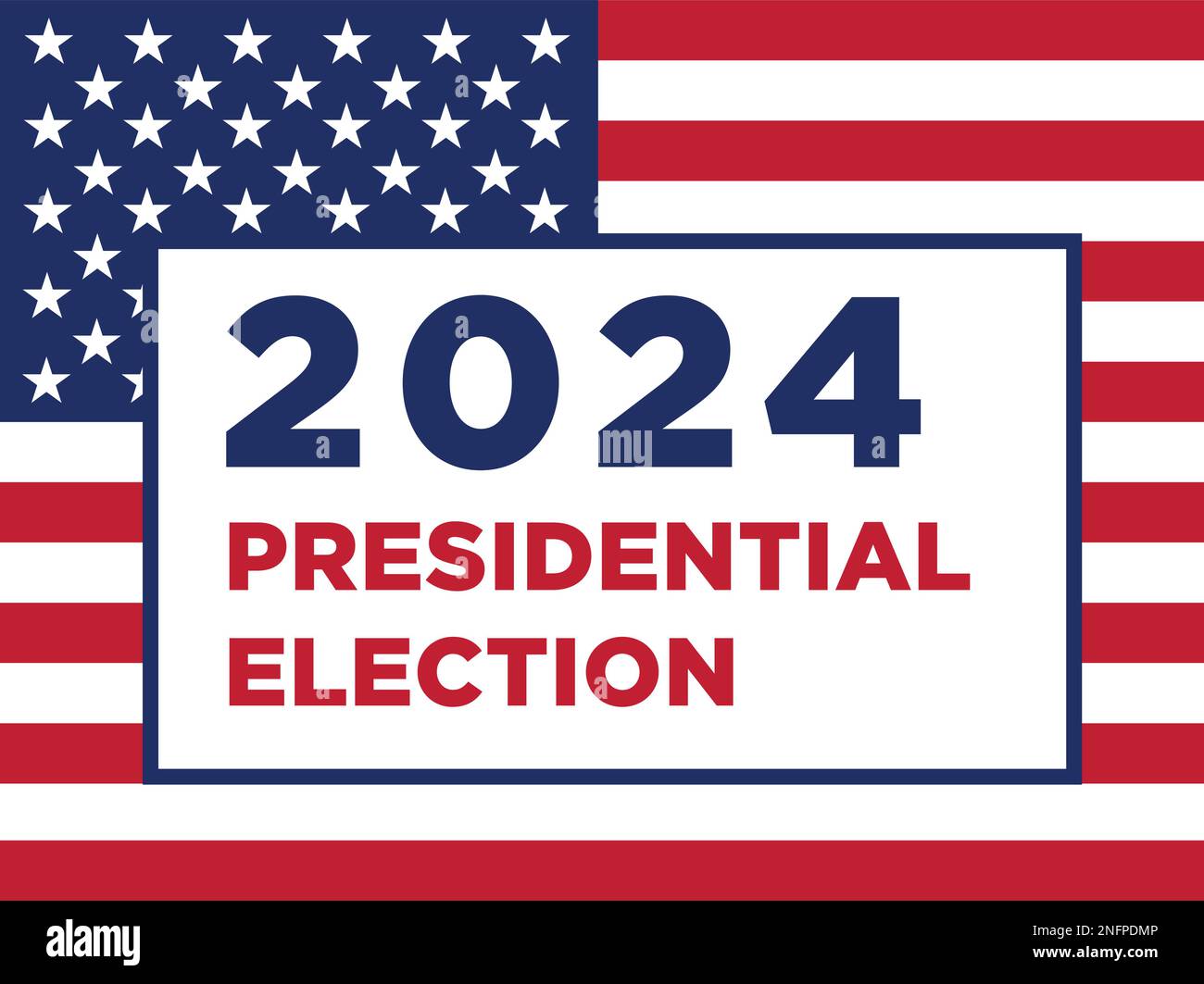 2024 presidential election banner icon illustration Stock Vector Image