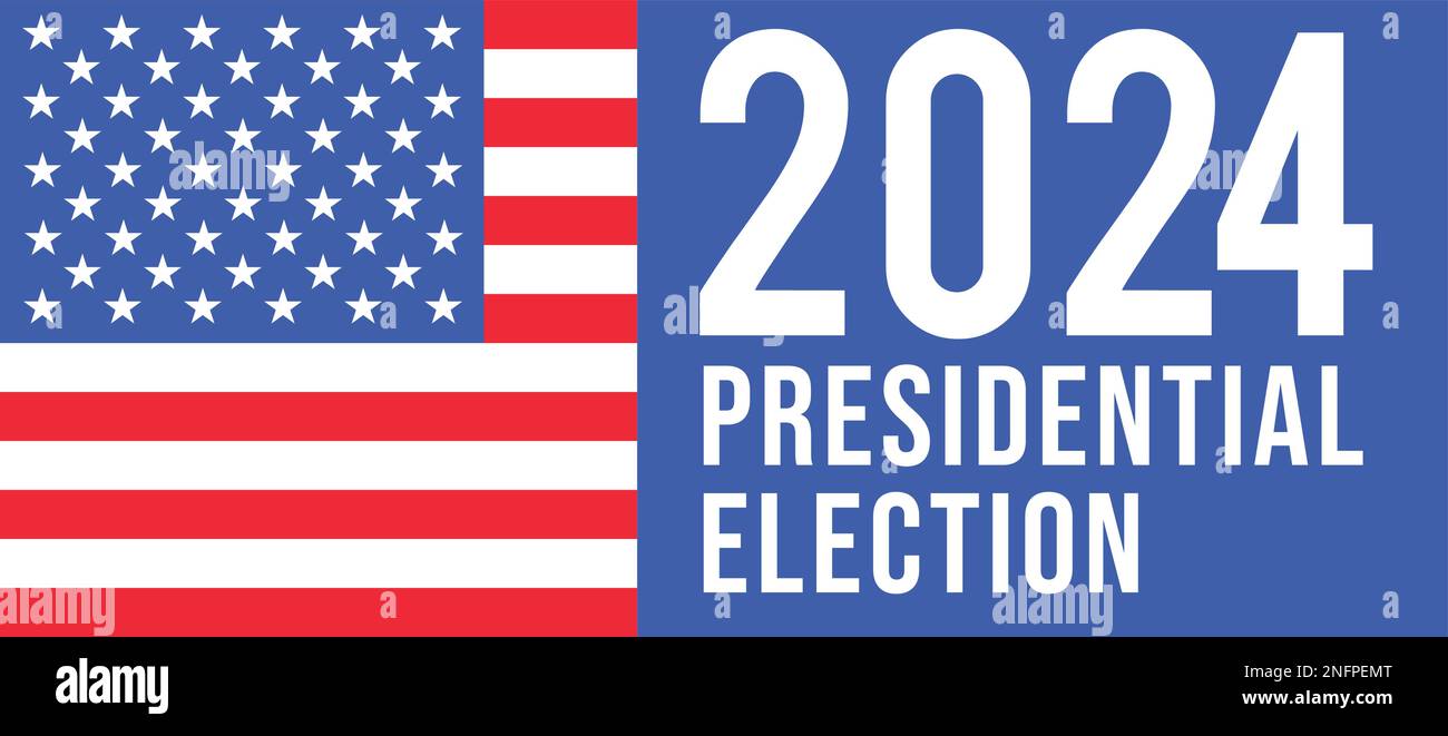 2024 presidential election banner icon illustration Stock Vector Image