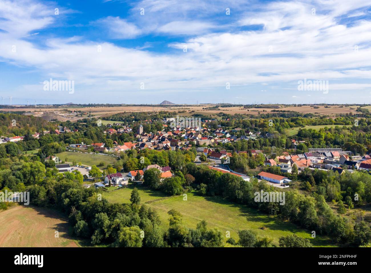 Mansfelder Land View over Mansfeld Stock Photo Alamy